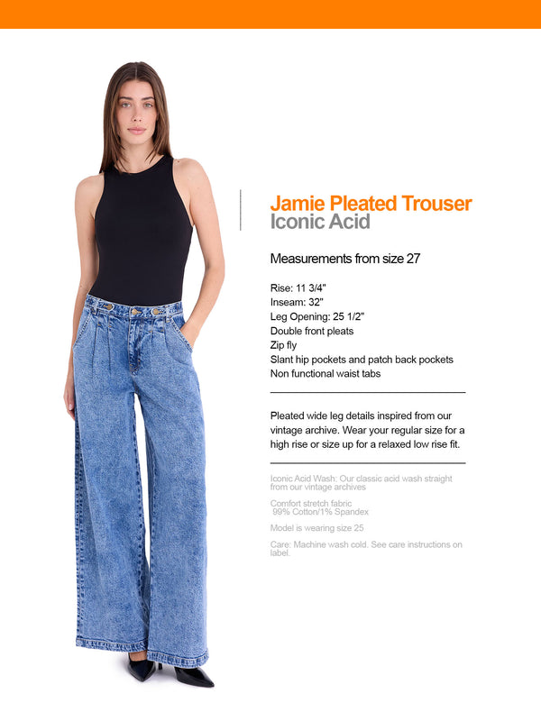 Jamie Pleated Wide Leg Trouser