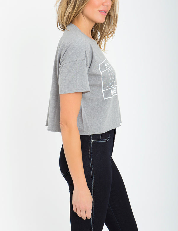 Kimberly Studded Crop Tee