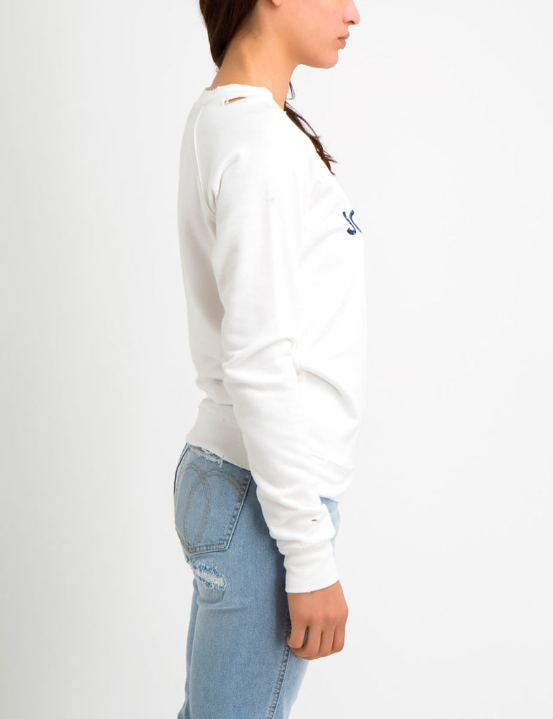 Madison Distressed Logo Graphic Sweatshirt