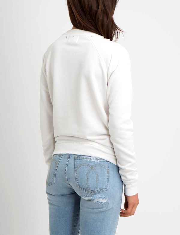 Madison Distressed Logo Graphic Sweatshirt