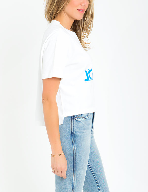 Blue Logo Cropped T-Shirt