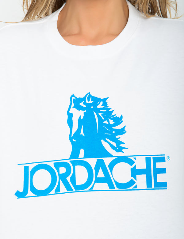 Blue Logo Cropped T-Shirt