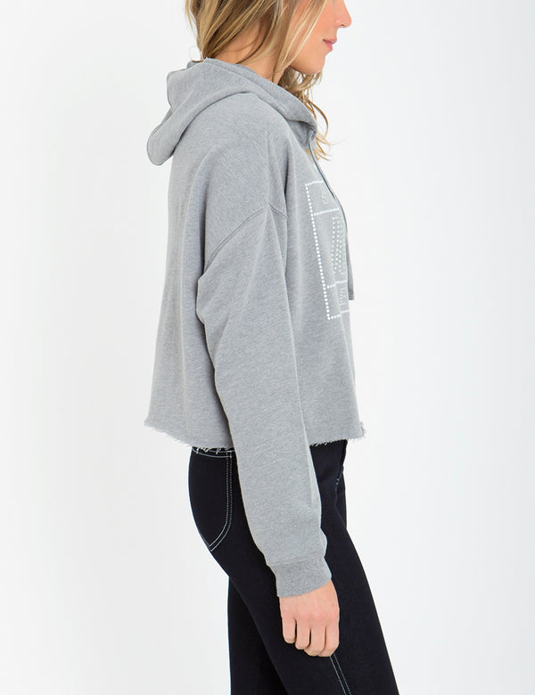 Kelly Cropped Studded Hoodie