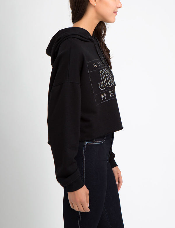 Kelly Cropped Studded Hoodie