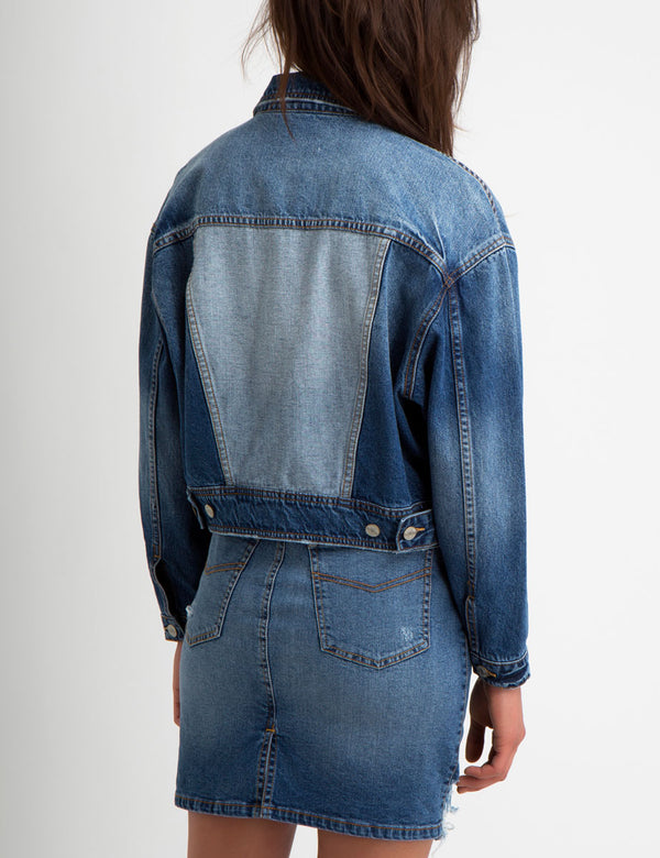 Suzanne Cotton Two-Tone Denim Jacket