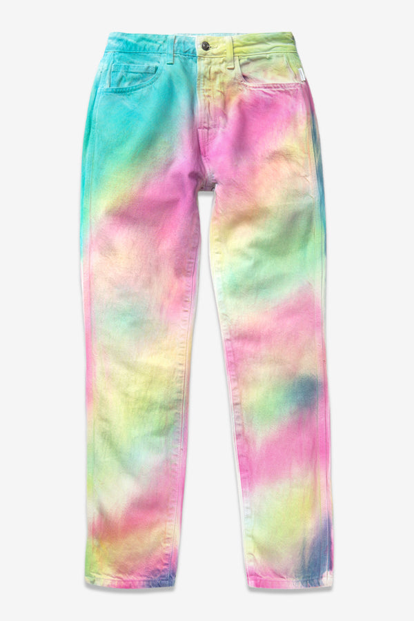 DIAGONAL RAINBOW HIGH RISE VINTAGE CROP