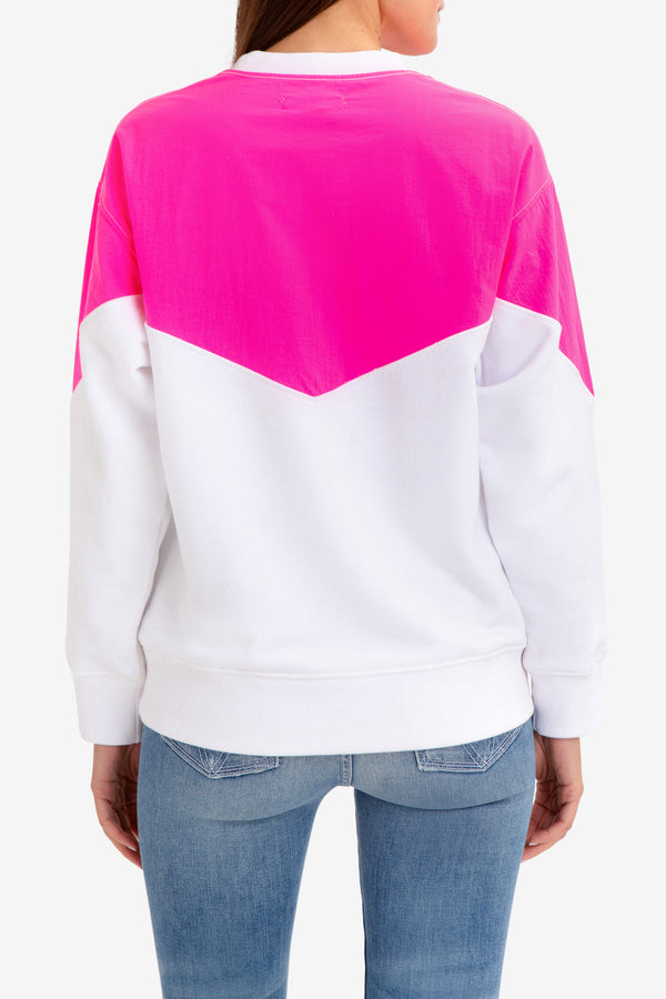 OVERSIZED MIXED PANEL SWEATSHIRT