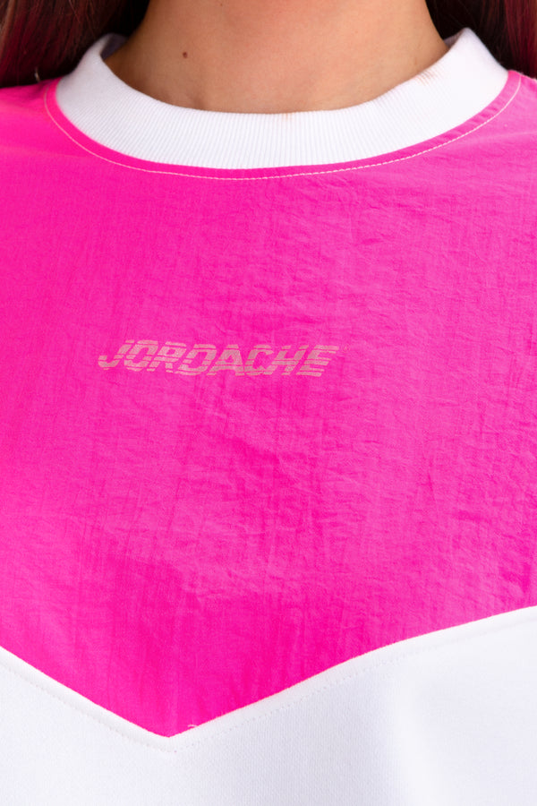 OVERSIZED MIXED PANEL SWEATSHIRT