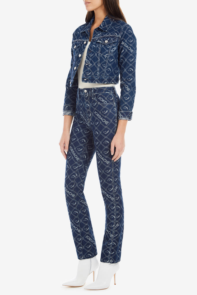 Signature Logo Jacquard High-Rise Slim – Jordache