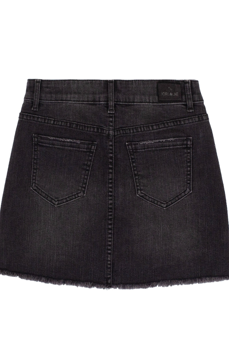 Girls Frayed Hem Denim Skirt