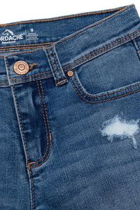 Girls Destructed Bootcut Jeans