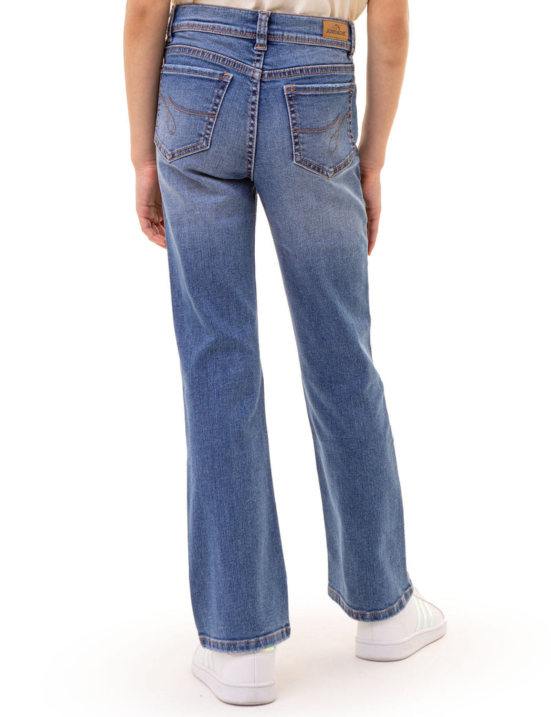 Girls Destructed Bootcut Jeans