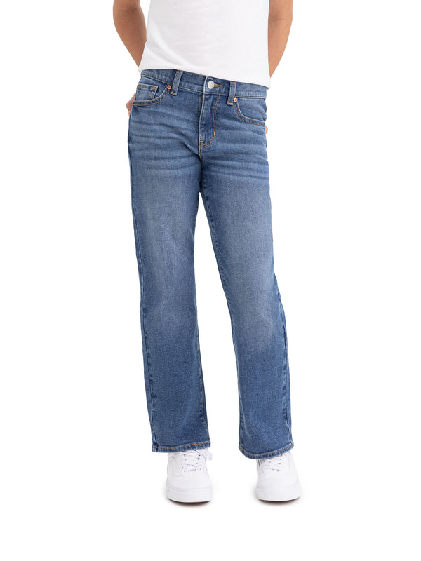 Girls High Rise Baggy Straight Jean