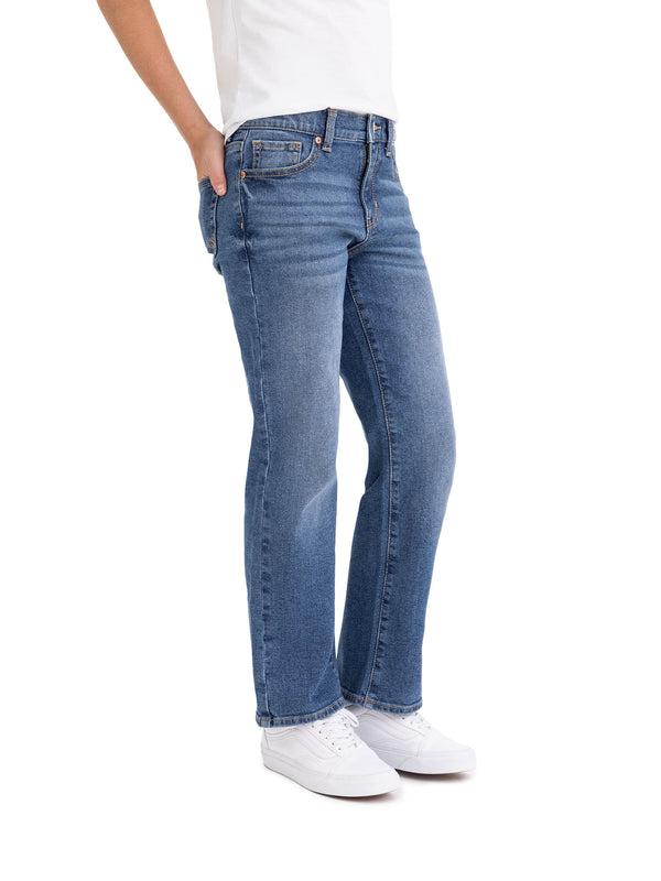 Girls High Rise Baggy Straight Jean