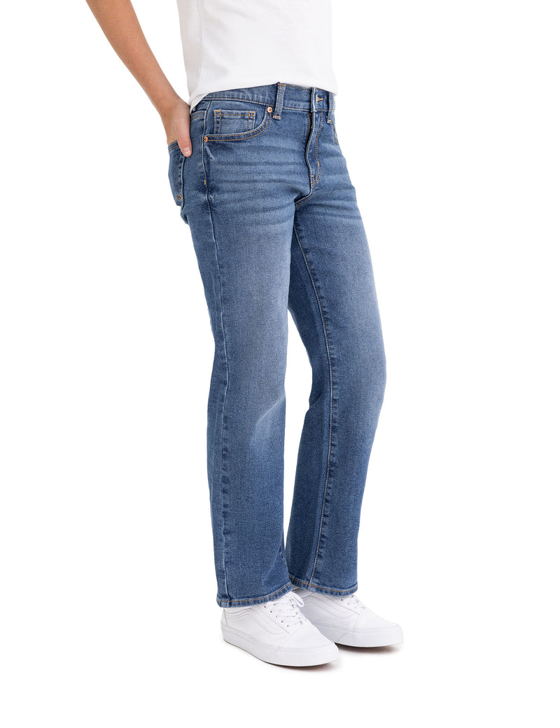 Girls High Rise Baggy Straight Jean