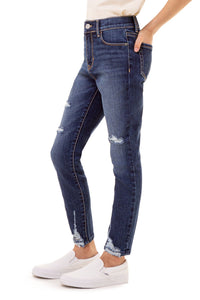 Girls Destructed Ankle Super Skinny Jeans