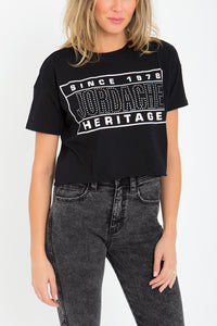 Kimberly Studded Crop Tee