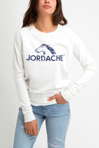 Madison Distressed Logo Graphic Sweatshirt