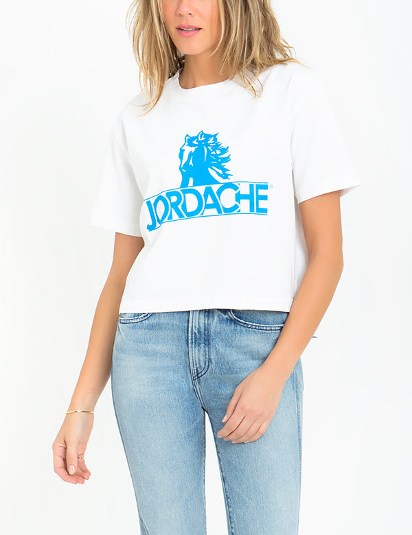 Blue Logo Cropped T-Shirt