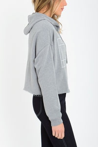 Kelly Cropped Studded Hoodie