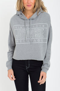 Kelly Cropped Studded Hoodie