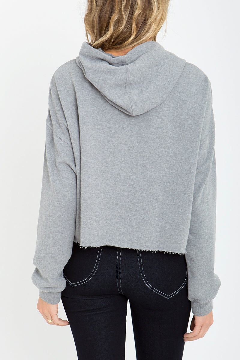 Kelly Cropped Studded Hoodie