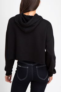 Kelly Cropped Studded Hoodie