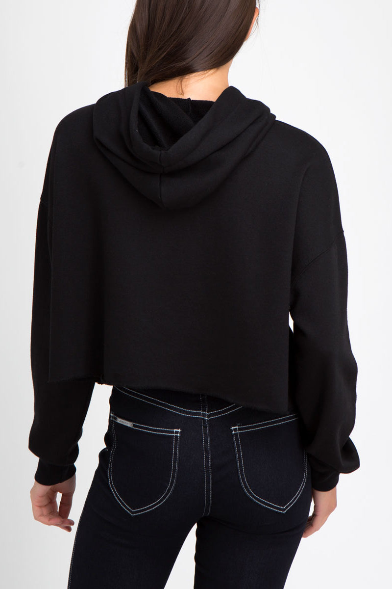 Kelly Cropped Studded Hoodie