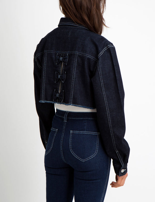 Bianca Cropped Bow Jacket