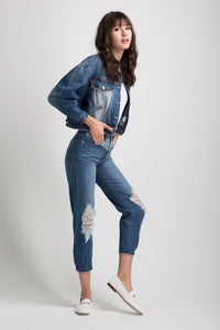 Suzanne Cotton Two-Tone Denim Jacket