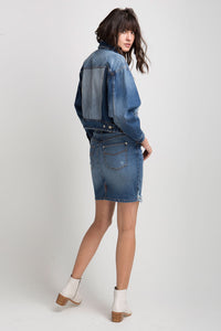 Suzanne Cotton Two-Tone Denim Jacket