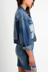 Suzanne Cotton Two-Tone Denim Jacket