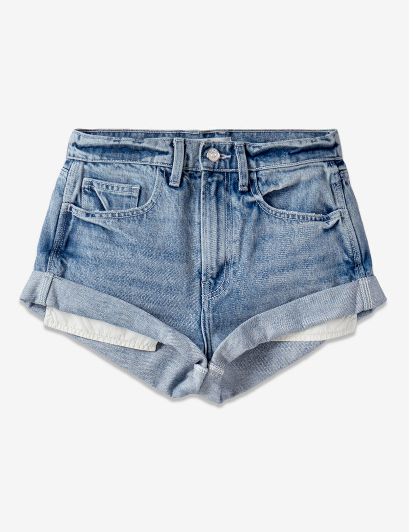 VINTAGE BLUE ROLLED SHORT