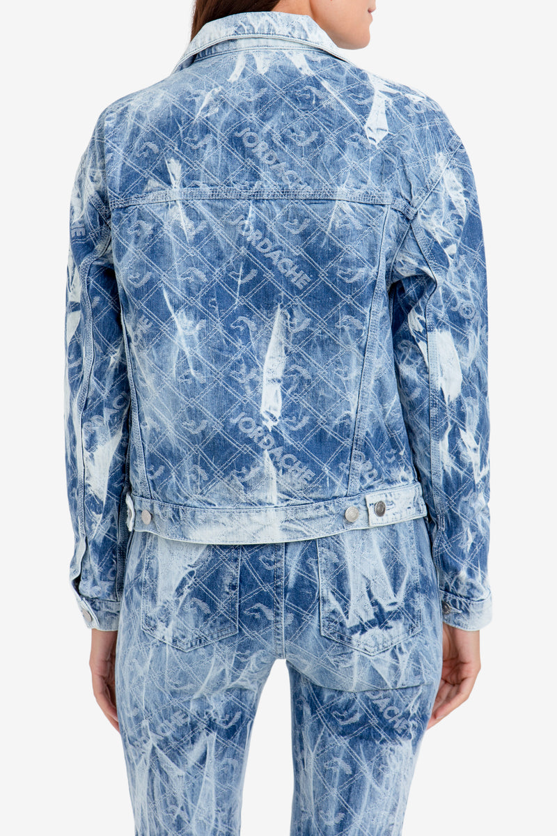 TIE-DYE LOGO JACQUARD OVERSIZED JACKET