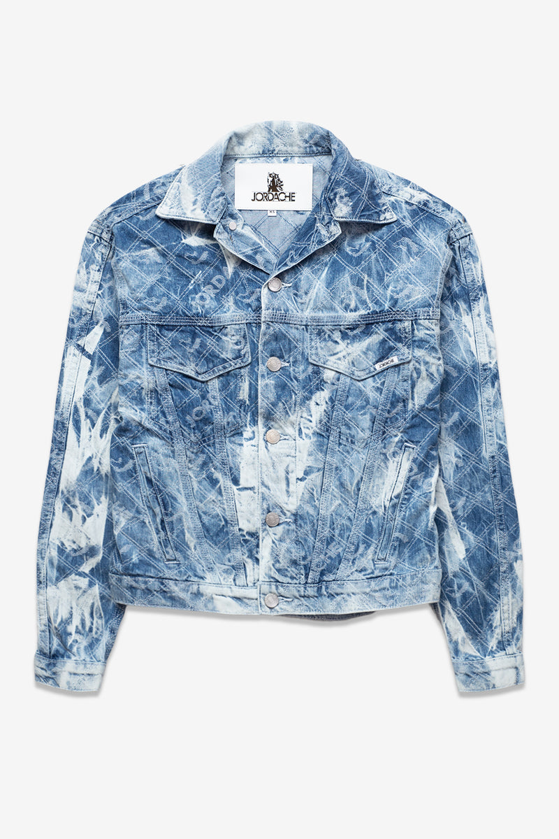 TIE-DYE LOGO JACQUARD OVERSIZED JACKET