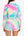 DIAGONAL RAINBOW CROPPED JACKET