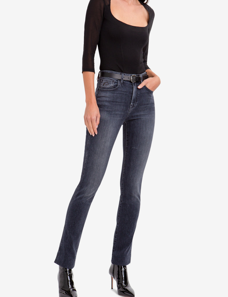 WORN BLACK HIGH RISE SLIM