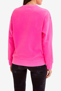 PINK JORDACHE SKI GRAPHIC OVERSIZED SWEATSHIRT