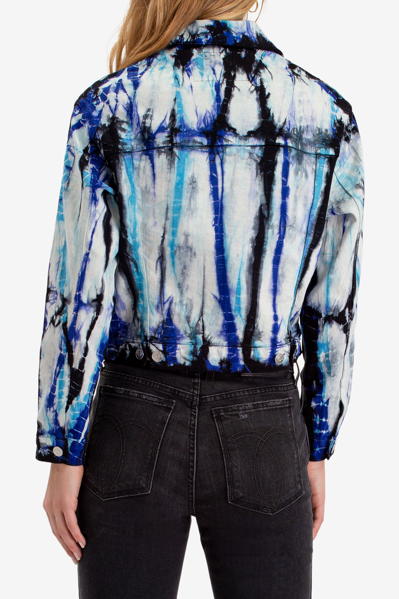 BLUE ANIMAL DYE OVERSIZED JACKET