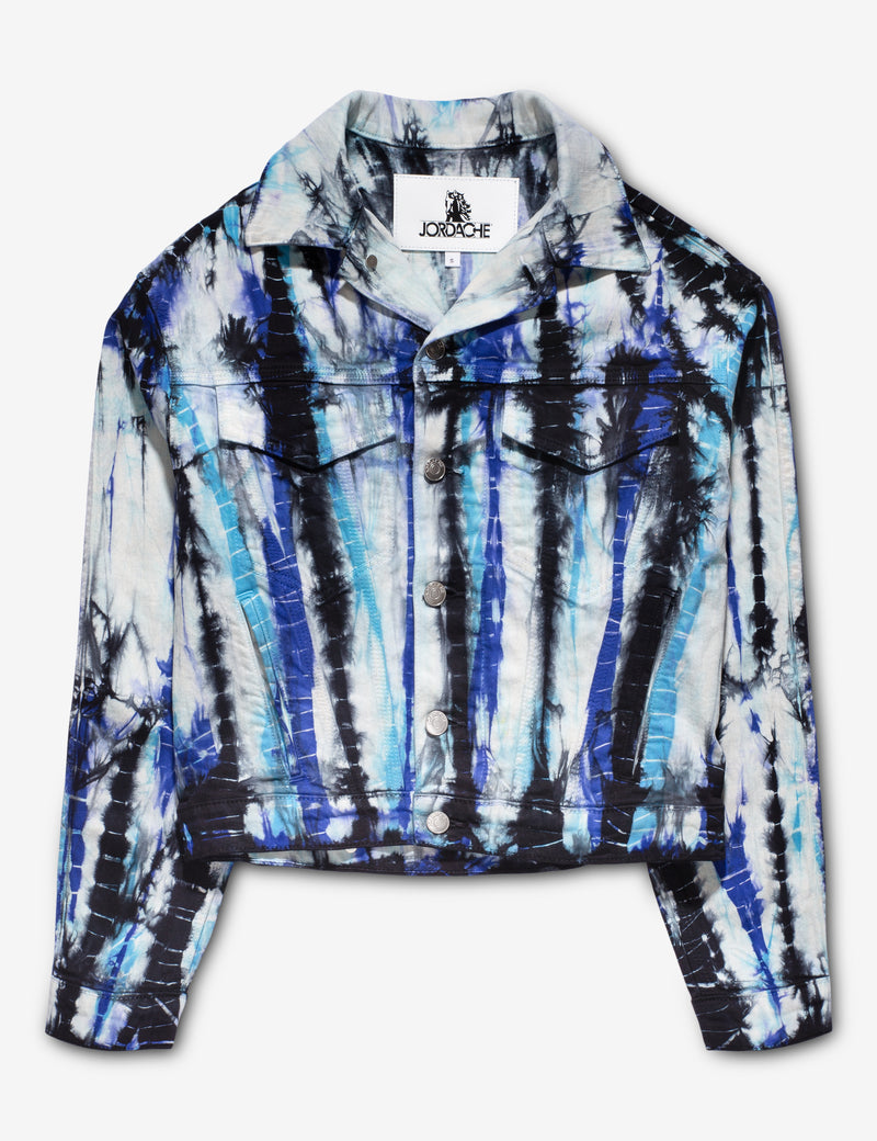 BLUE ANIMAL DYE OVERSIZED JACKET