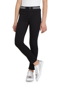 Girls Rib Waist Skinny Jeans