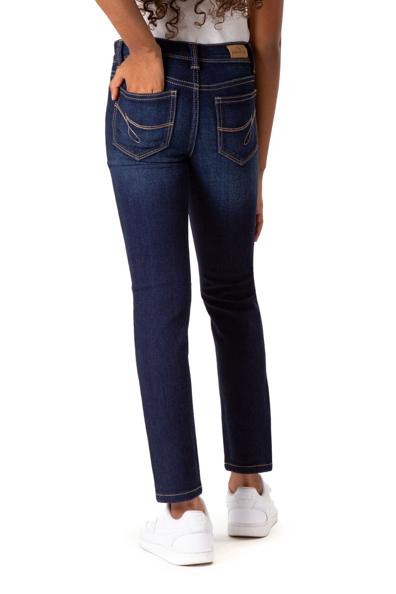 Girls Mid Rise Destructed Skinny Jean