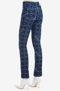 Signature Logo Jacquard High-Rise Slim