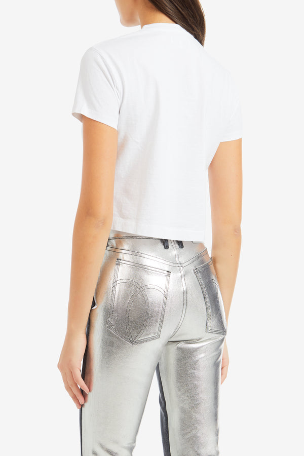 Blue Logo Cropped T-Shirt