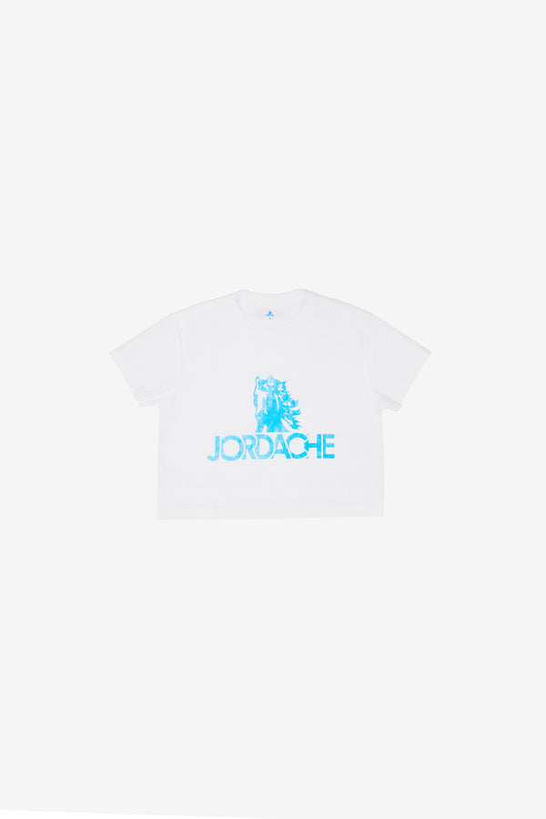 Blue Logo Cropped T-Shirt