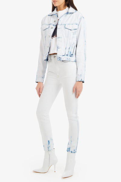 Indigo Zip Tie Cropped Jacket – Jordache