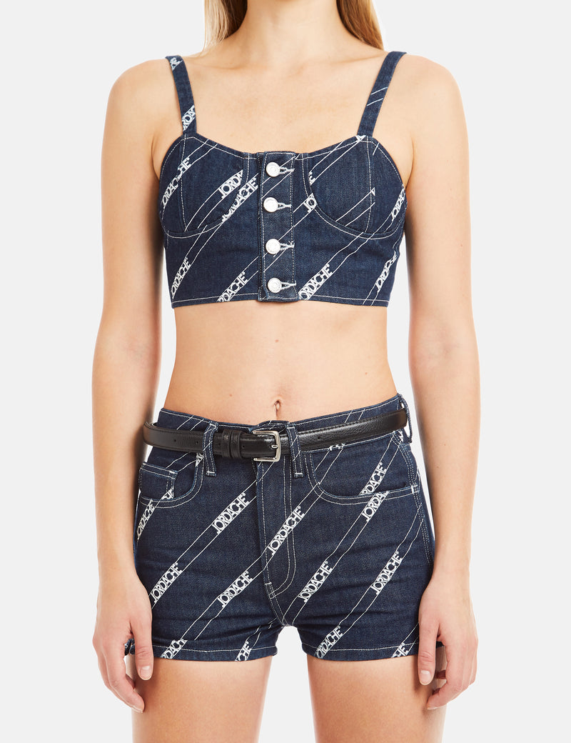 RINSE DIAGONAL LOGO PRINT BUSTIER