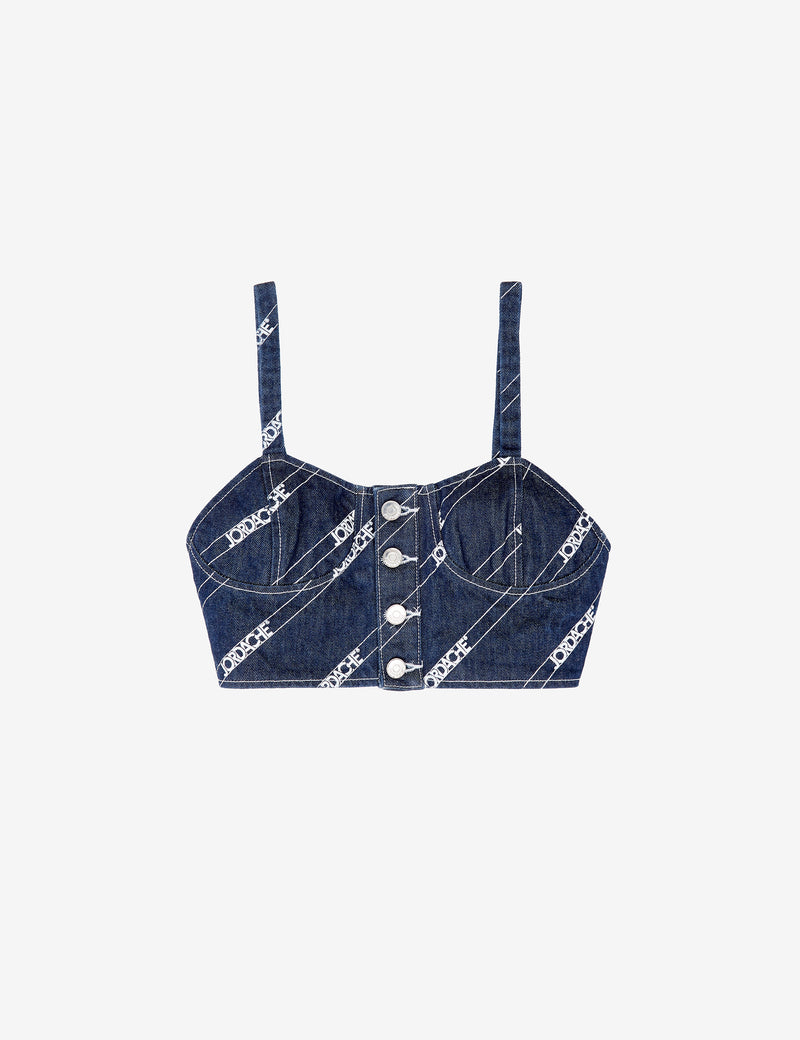 RINSE DIAGONAL LOGO PRINT BUSTIER