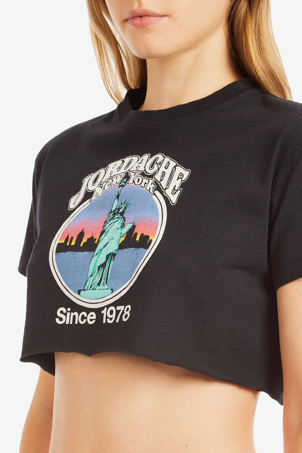 HOUSE BLACK LIBERTY PRINT CUT-OFF T-SHIRT