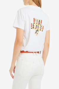 DIRTY WHITE REVERSE BIG APPLE OVERSIZED T-SHIRT